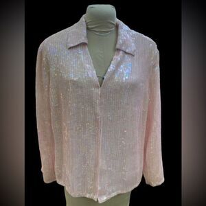 Sequin Jacket by Together.  Plus size 22.  Collared hook closure Swiftie Lover
